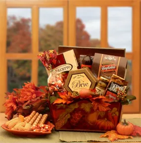 A Gourmet Fall Harvest Fall Gift Basket