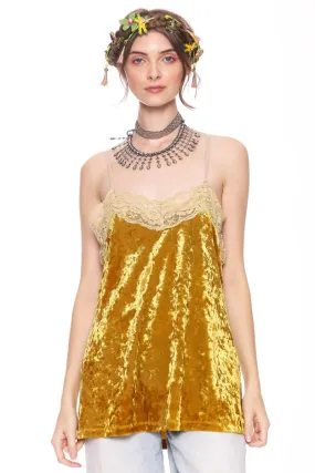 Amber Gold Velvet Dreams Cami Top