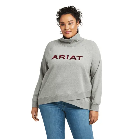 Ariat Women's REAL Sequin Heather Grey Sweatshirt - 10037572