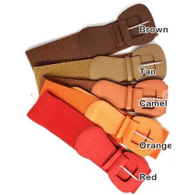 Basic Belt Stretch Elastic with Buckle in many colors