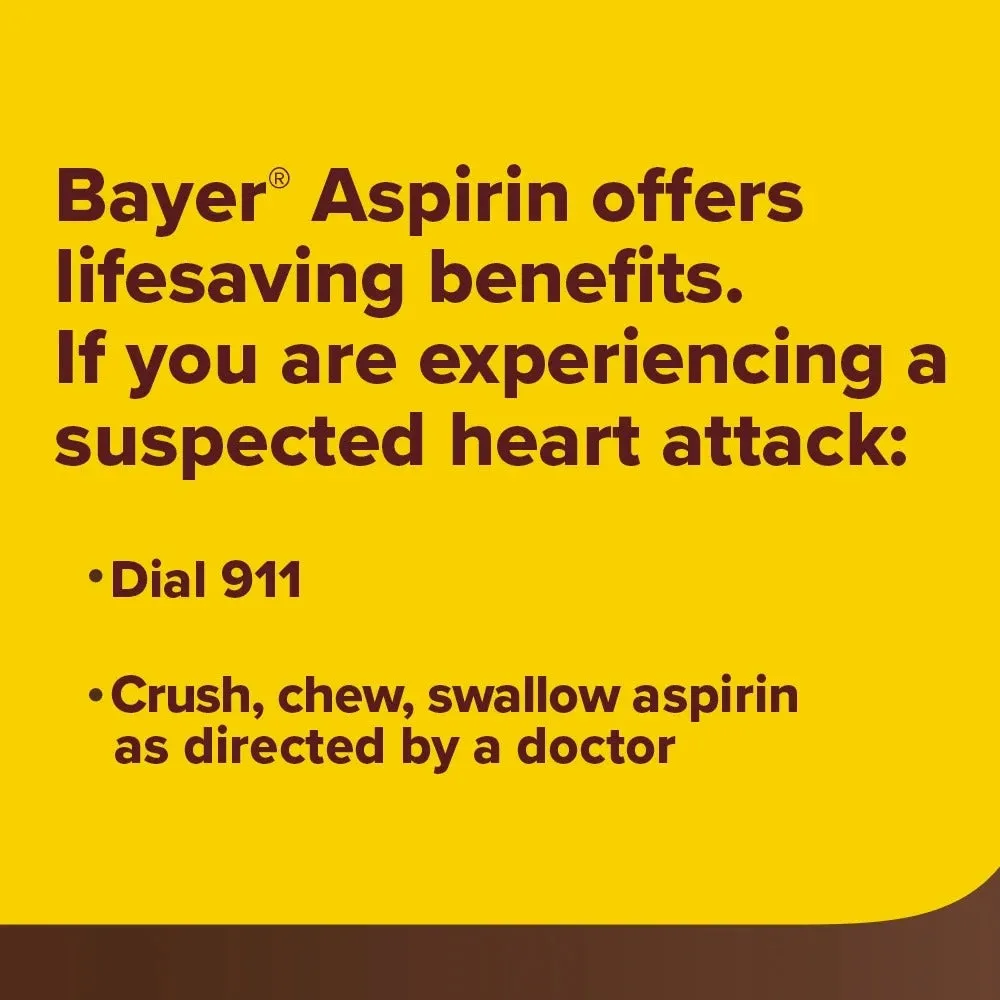 Bayer Aspirin Pain Reliever Low Dose 81mg Chewable Tablets