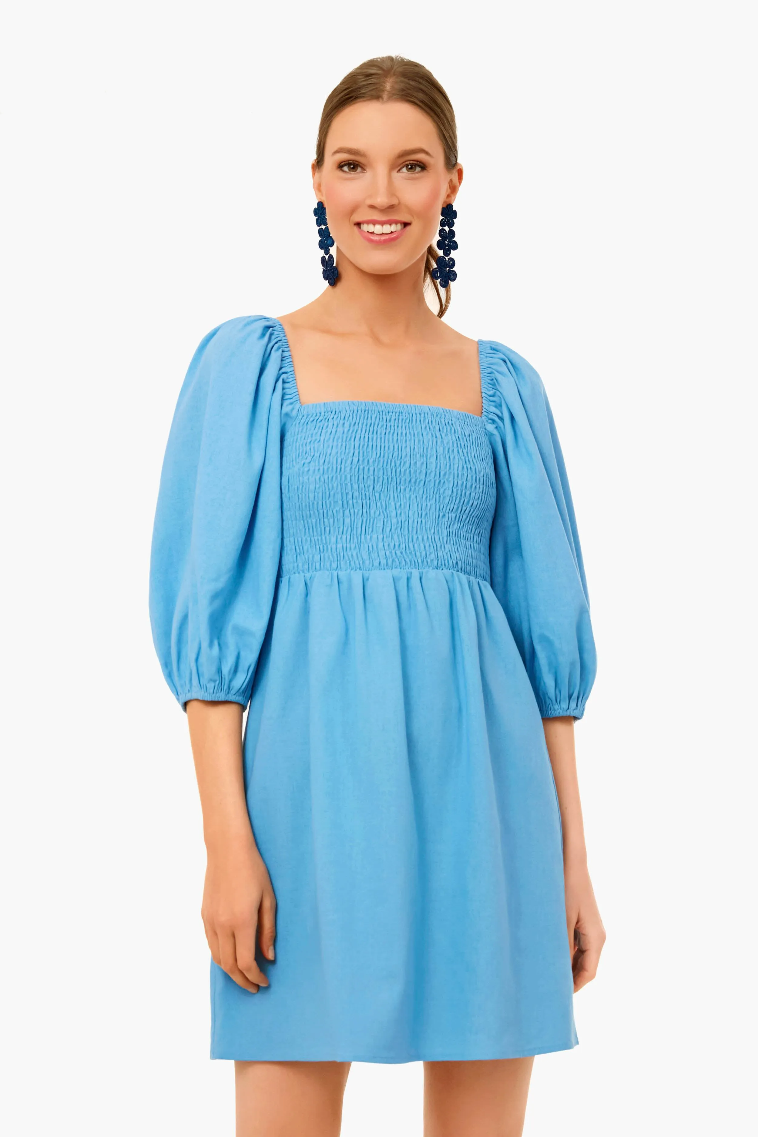 Beaufort Blue Annie Smocked Dress