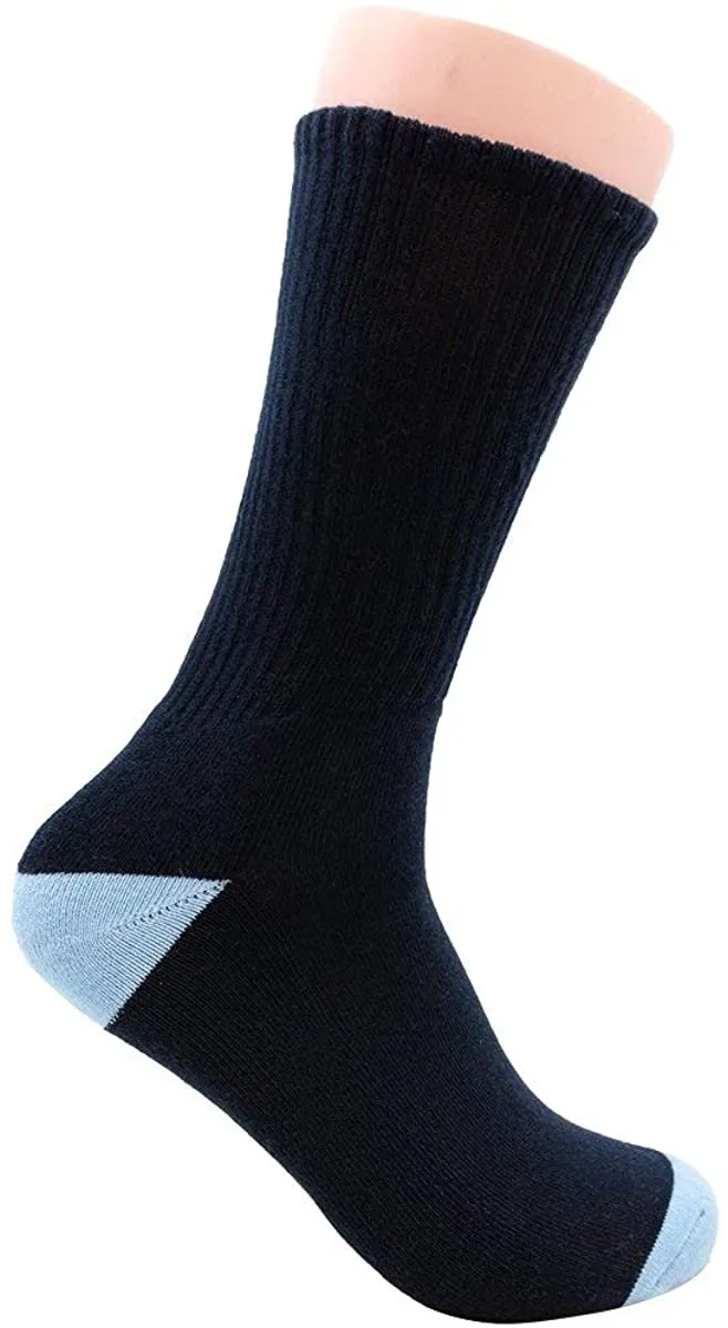 Ben Sherman Menâ€™s 3-Pack Casual Cushioned Over the Calf Ribbed Socks - Natural Cotton Blend