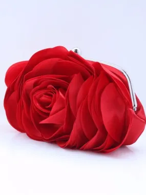 Blooming With Grace Rose Flower Evening Clutch