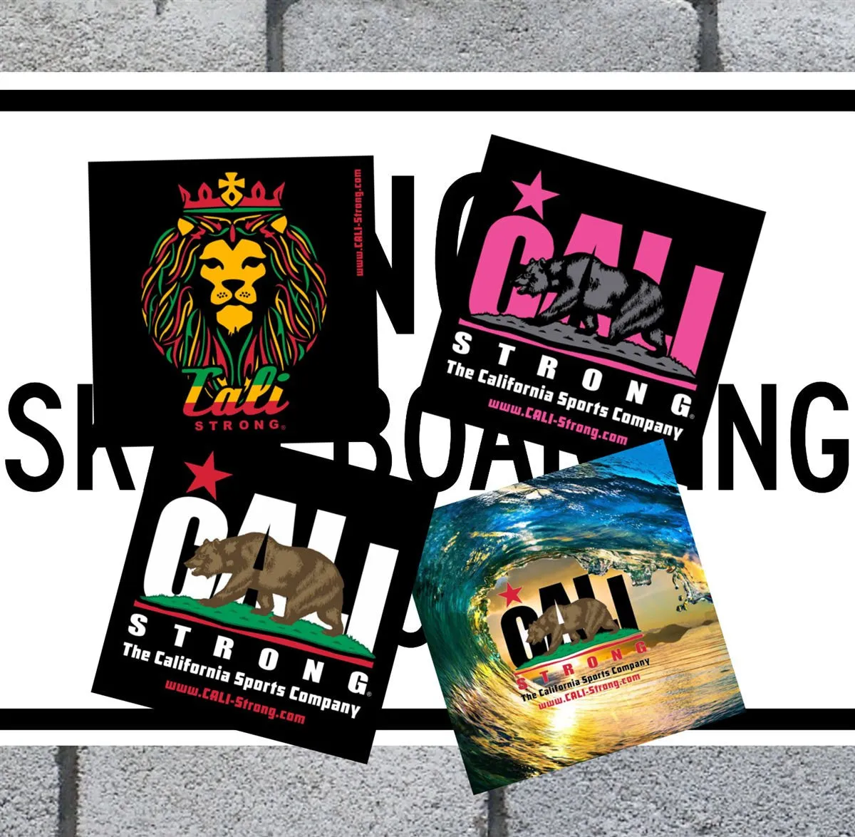 CALI Strong Sticker 4 Pack Series 1B Vinyl Decal Set