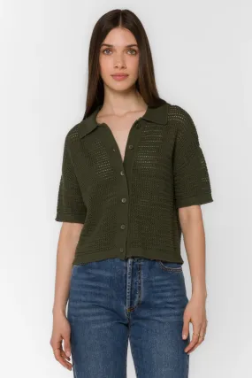 Claudine Sweater Top (Olive)