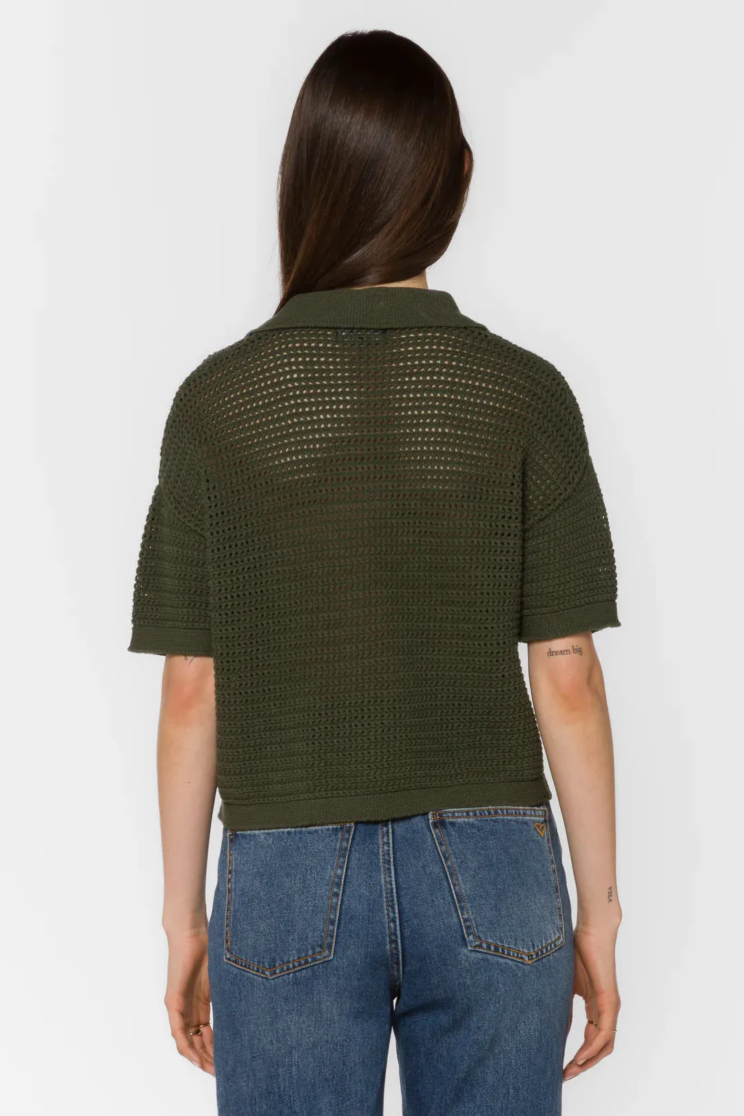 Claudine Sweater Top (Olive)