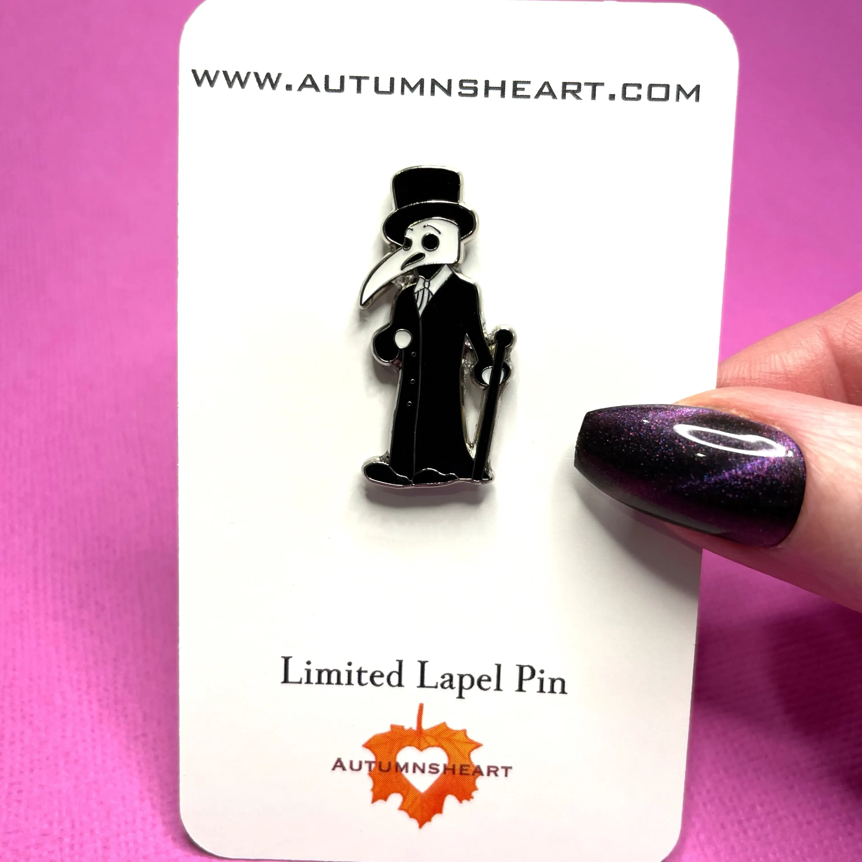 Elegant Male Plague Doctor pin