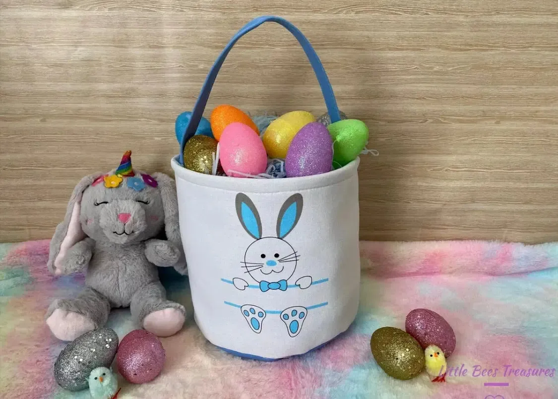 Green Easter Basket Bunny Bags / Bucket x 1pc