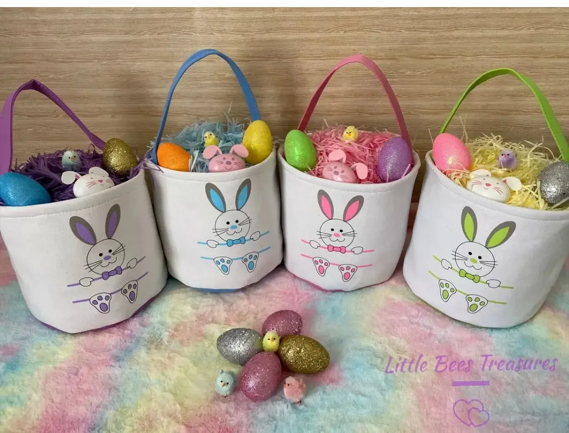 Green Easter Basket Bunny Bags / Bucket x 1pc