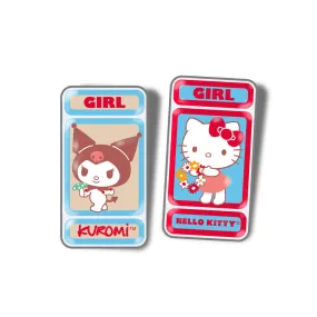 Hello Kitty and Kuromi x GIRL Pin Set (Woodland Wonder)