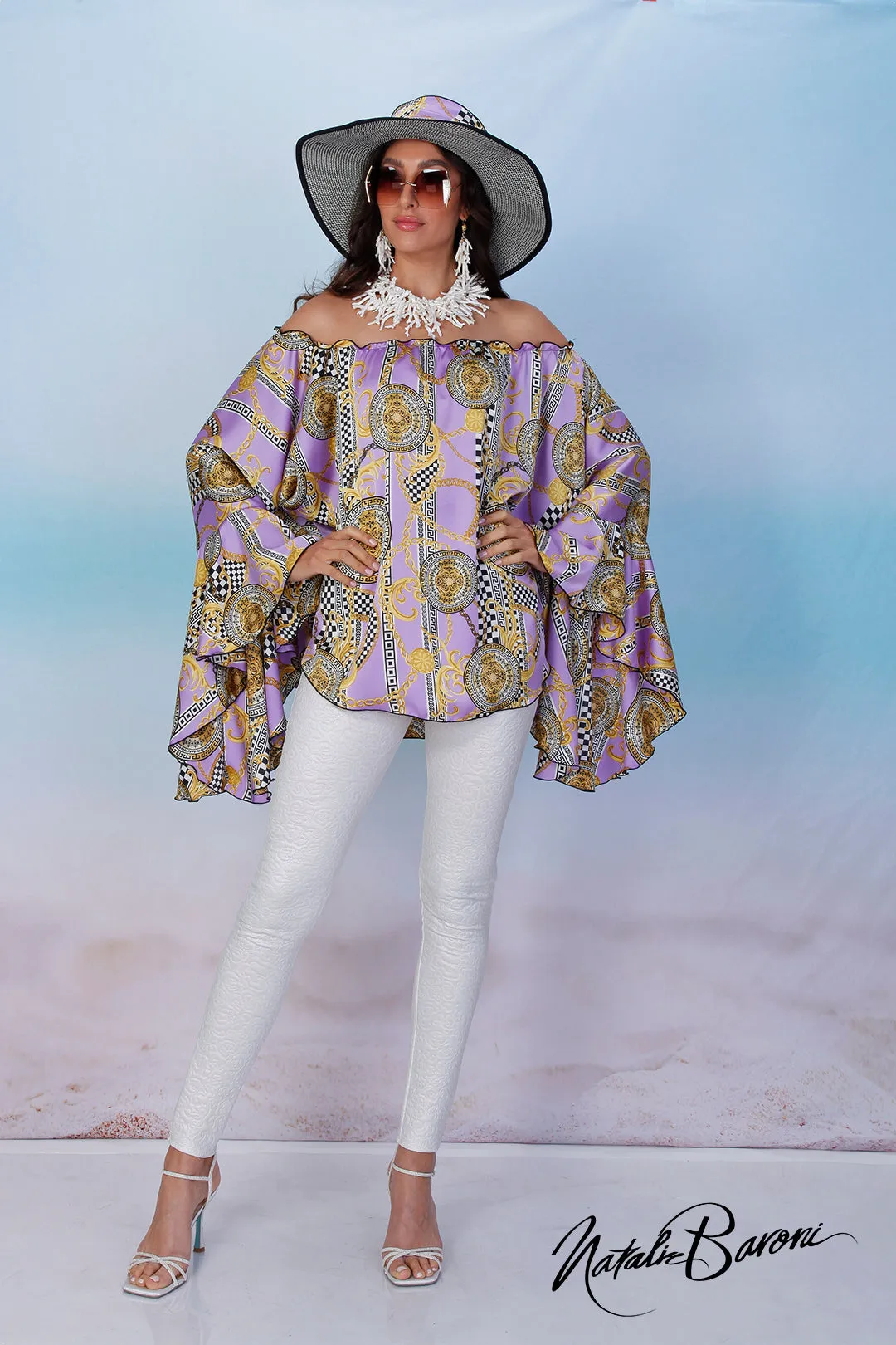 Lavender Poetsleeve Top - Venezia