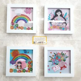 Rainbow Themed Diamond Art with Frame