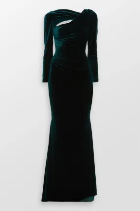 Stretch Velvet Evening Gown