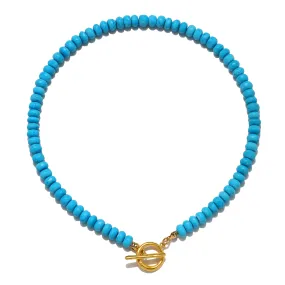 Turquoise Beaded Choker Necklace