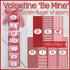 Valentine Nugget Wrappers {Be Mine} PRINTABLE